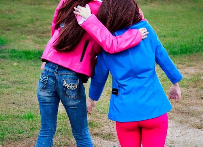 Girl Offers a Hug in Rubber Hose Style