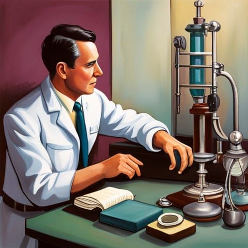 Whimsical Lab Coat Scientist Portrait