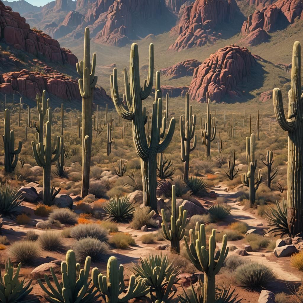 Saguaro National Park: Detailed Matte Painting