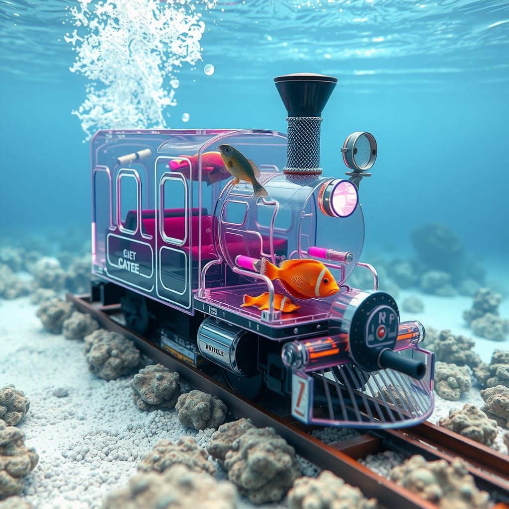 Underwater Train Made of Translucent Polycarbonate