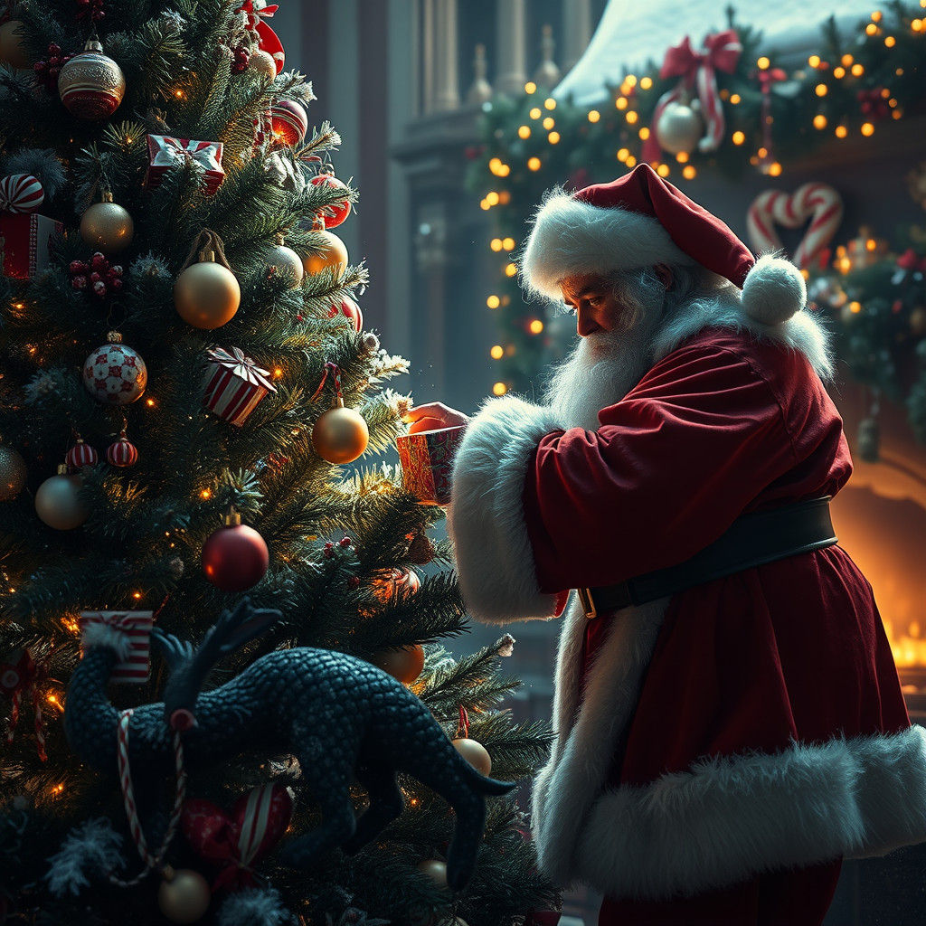 Santa Claus Delivers Presents: Digital Matte Painting