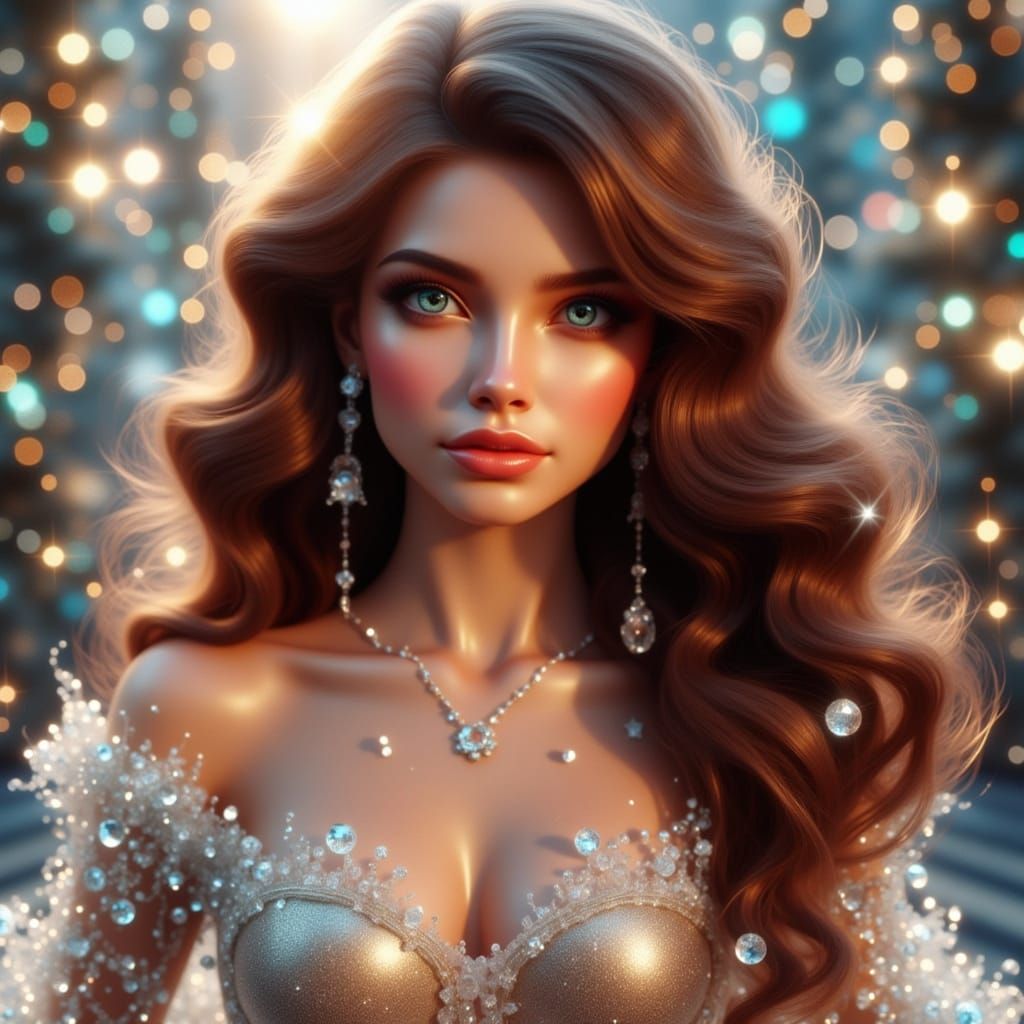 Pixar Style 3D Animation of a Gorgeous Woman
