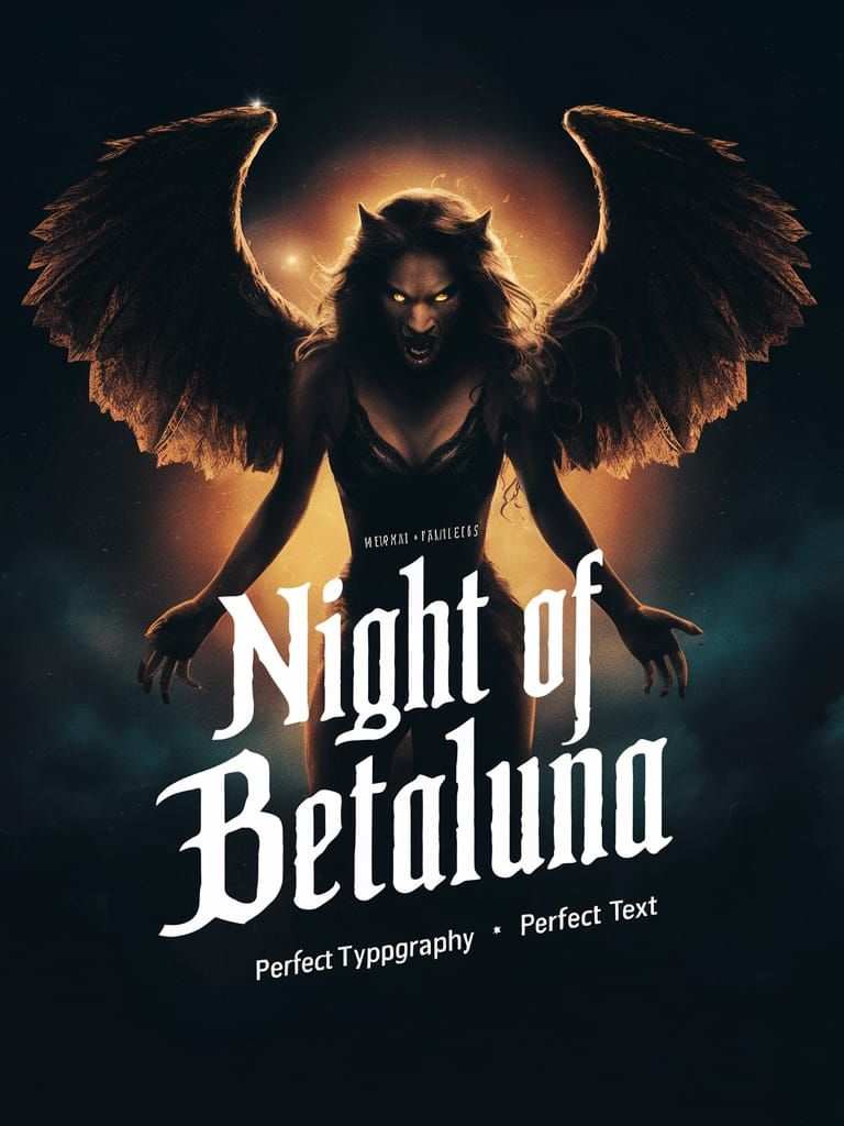 Winged Werewolf Movie Poster: Night of Betaluna