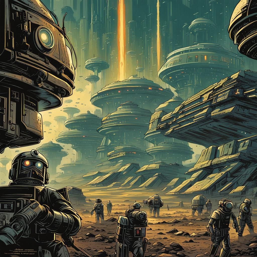 Science Fiction Anti-Droid Propaganda Poster