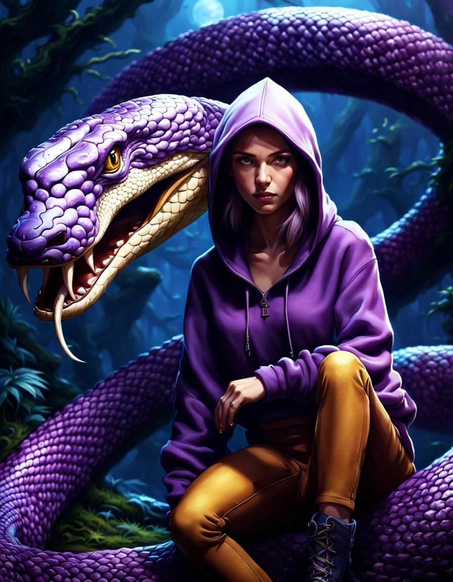 Girl and her Snake