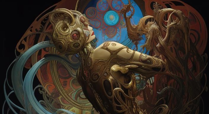 Surreal Film Still: Bellmer Dolls Meet Lynch and Giger