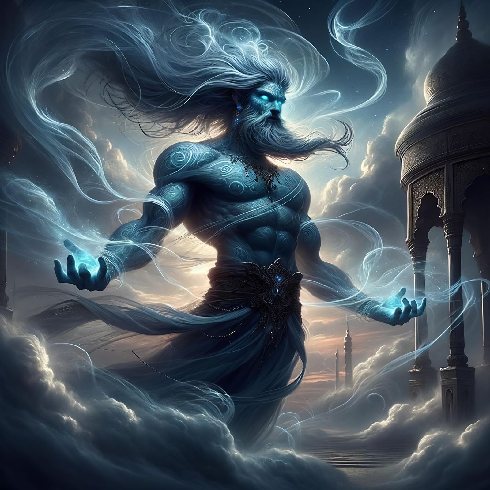 Epic Fantasy Djinni of the Plane of Air