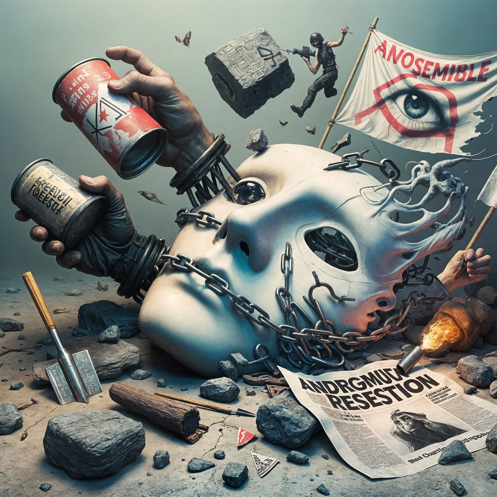 Surreal Concept Art of Silent Rebellion