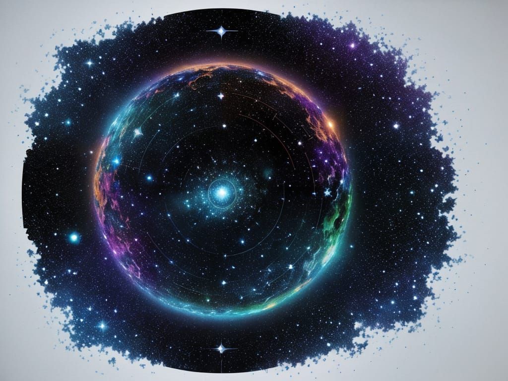 Fantasy Constellation Universe Collage Art