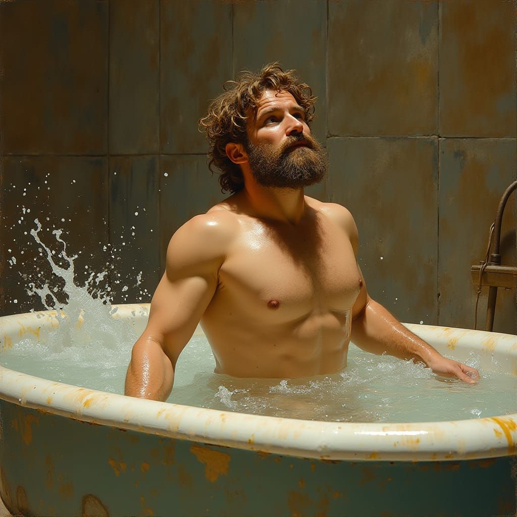 Ancient Greek Mathematician Discovers Buoyancy in a Tub