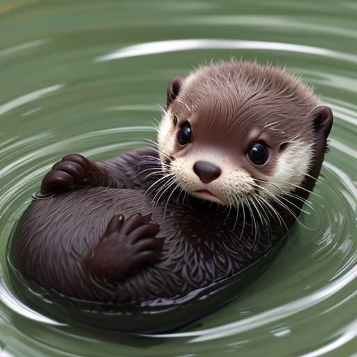 baby otter adorable