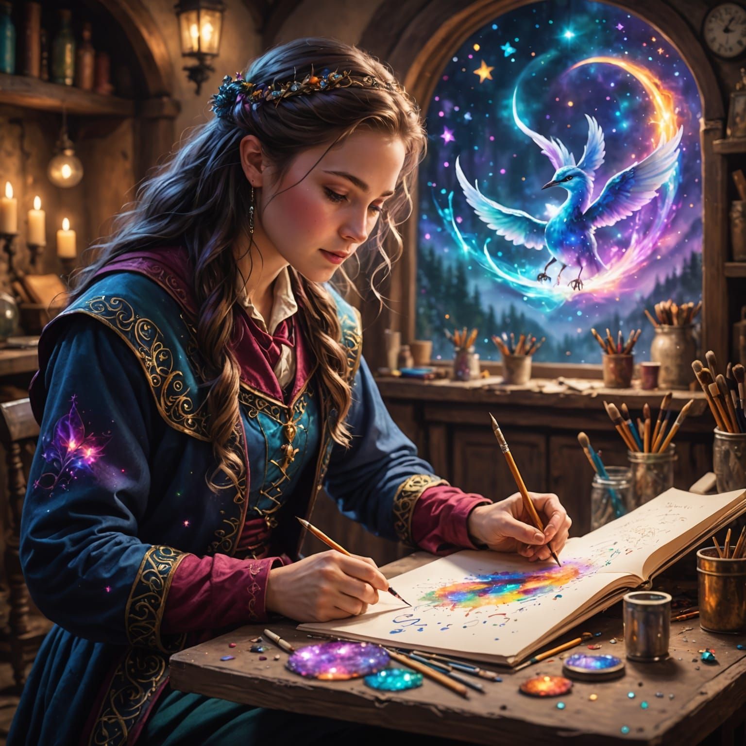 Magical Artist Creating Art