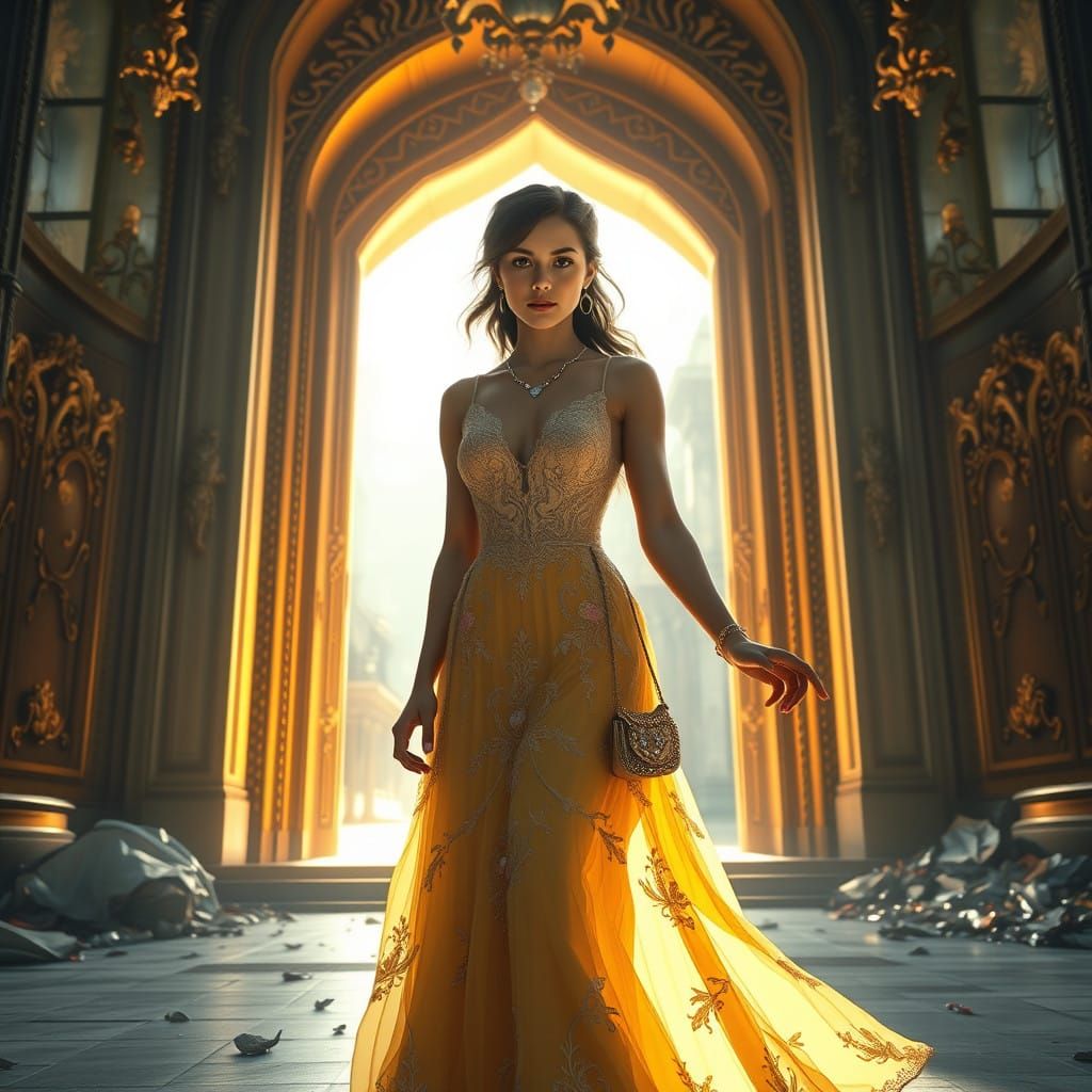 Young Woman Embracing Hope and a Brighter Future