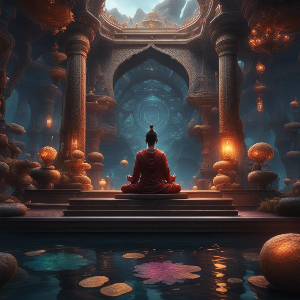 Fantastical In-Body Meditation: Digital Matte Painting