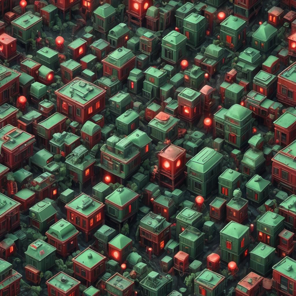 Squid Game: Red Light, Green Light - Detailed Matte Painting