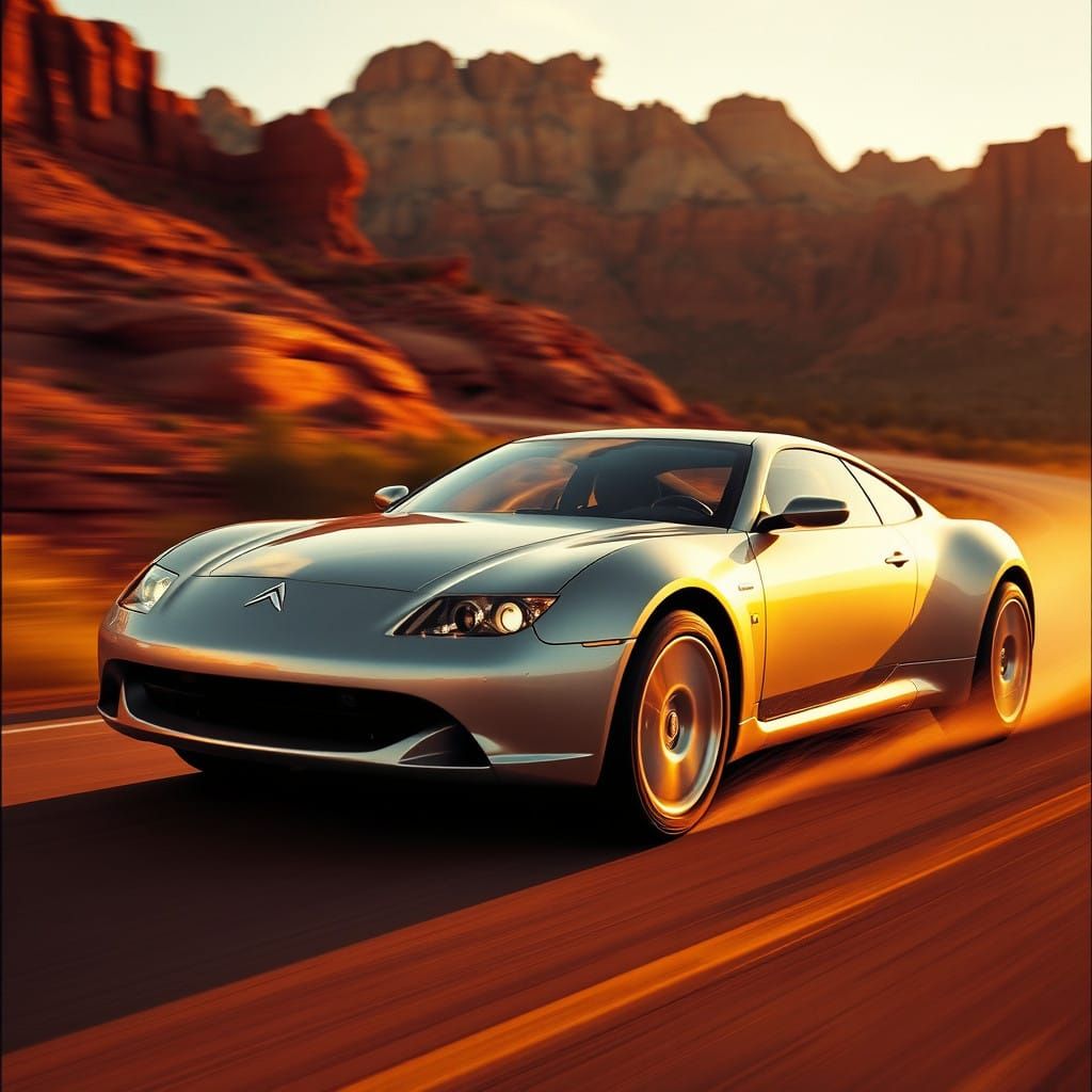 Luxurious Light Grey Citroën CX Coupé Speeds Through Sedona'...