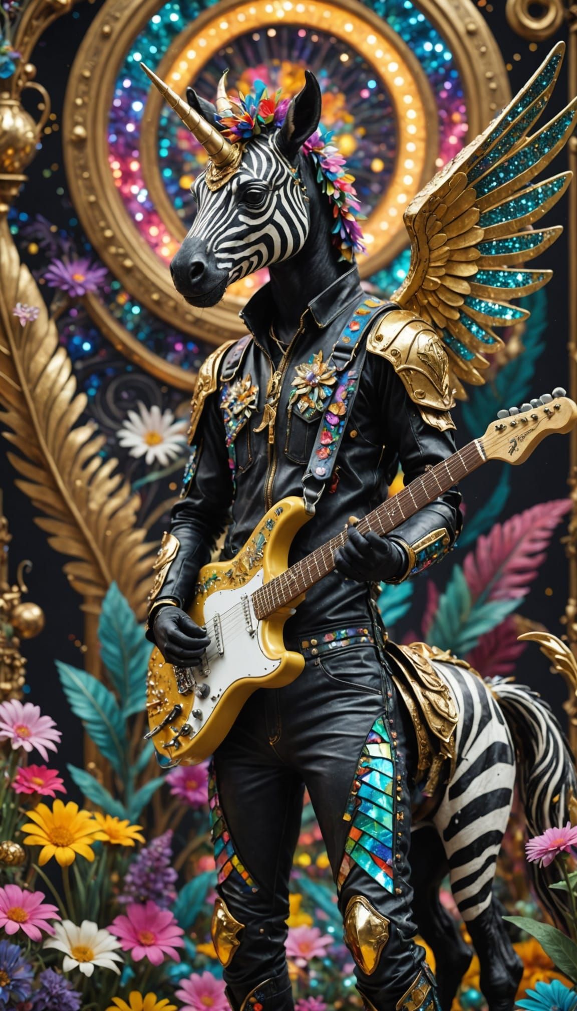 Mythical Musician: A Whimsical Winged Centaur