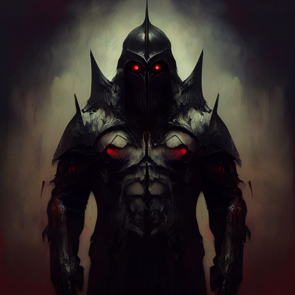 Ominous Abstract Artwork in Dark Minimalist Style