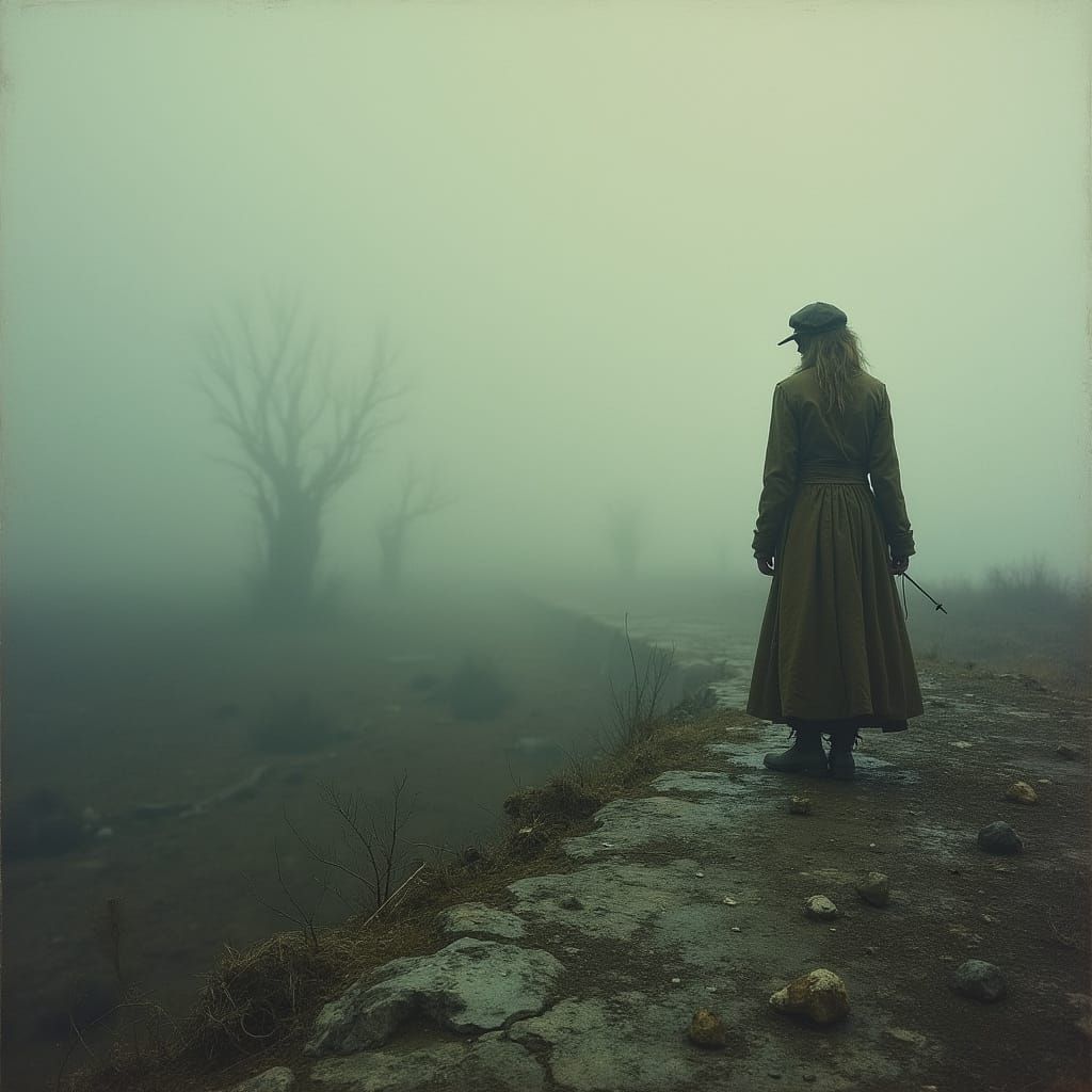 War-Torn Landscape in Haunting Surrealism