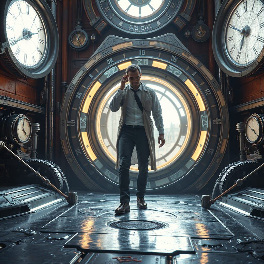 Time Traveler Steps Into Past Through Portal