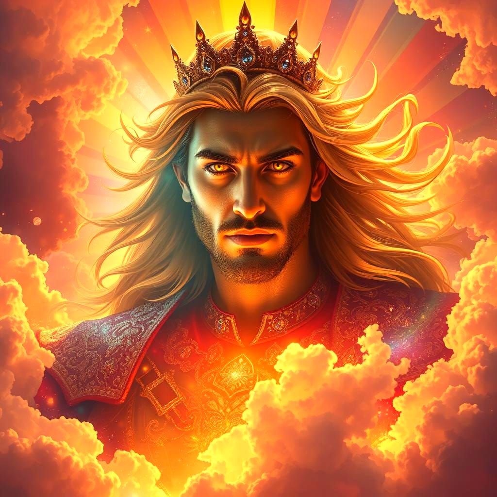 Radiant Being of Light in Hyperrealistic Splash Art