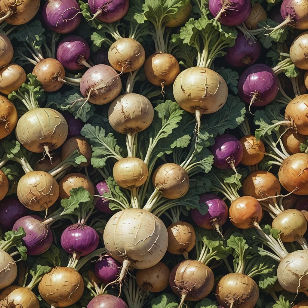 Cute Turnip Portrait in Hyper-Realistic Style