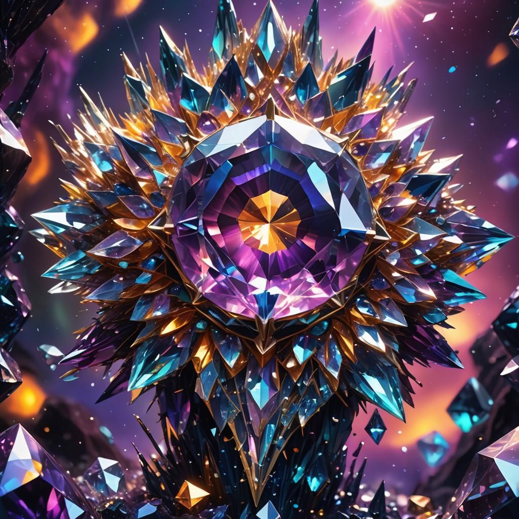 Diamond Creature from Crystal Planet: Photorealistic Art