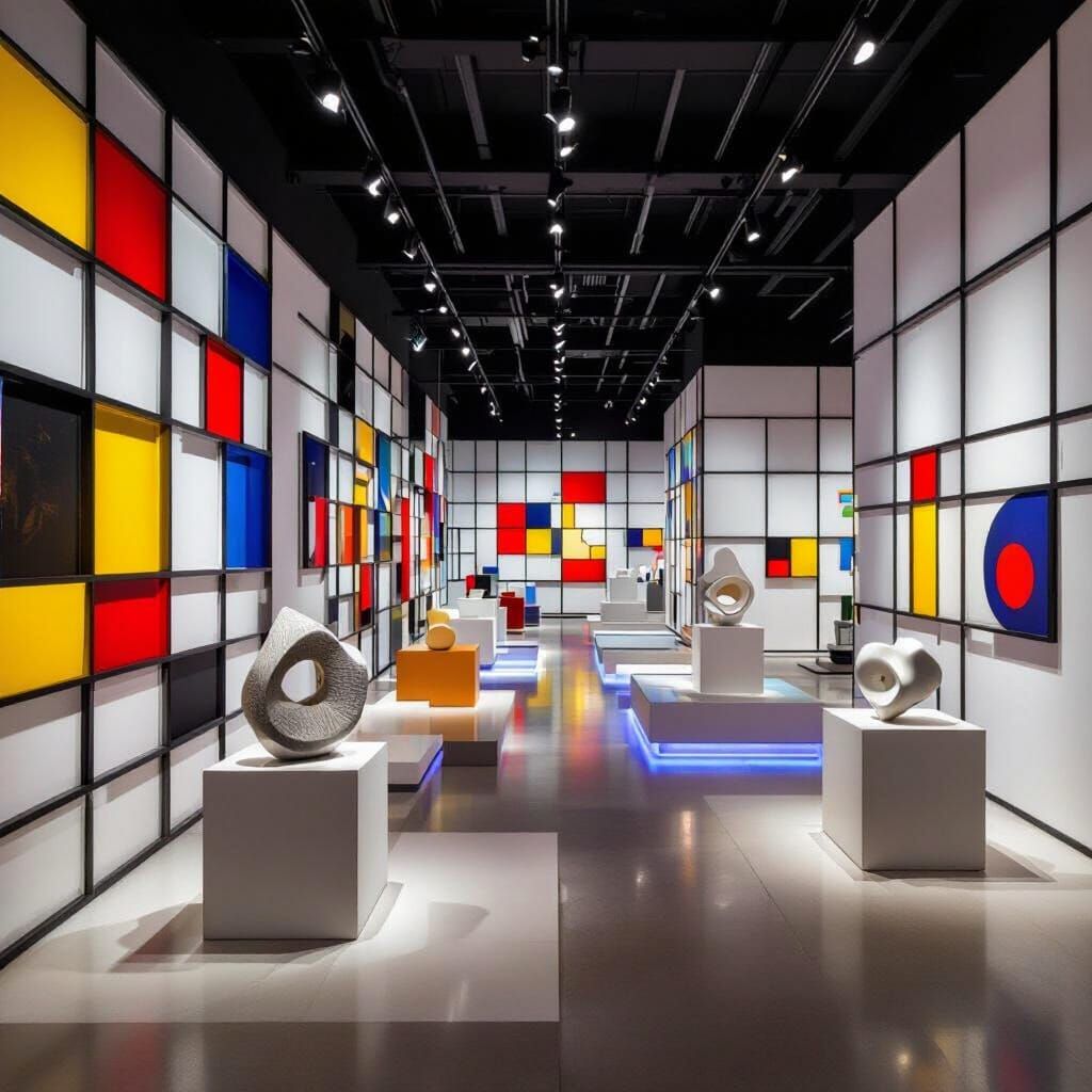 Dynamic Art Gallery Evokes Five Senses in Modern Art Style