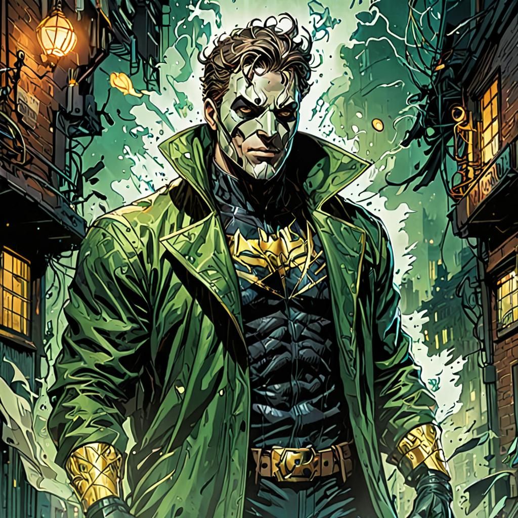 Dynamic Superhero Comic Book Art in Graphic Novel Style