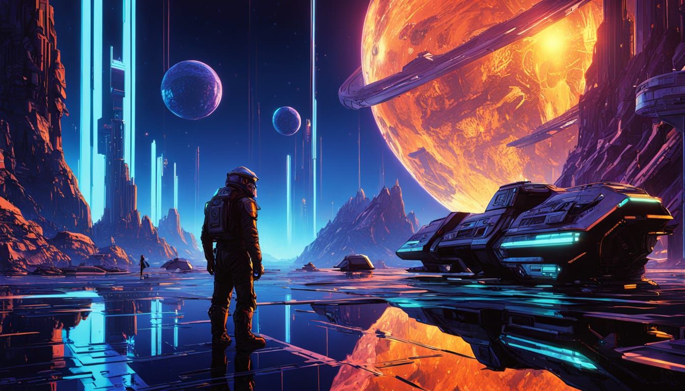 Cyberpunk Planetscapes in Photorealistic Hyperdetail