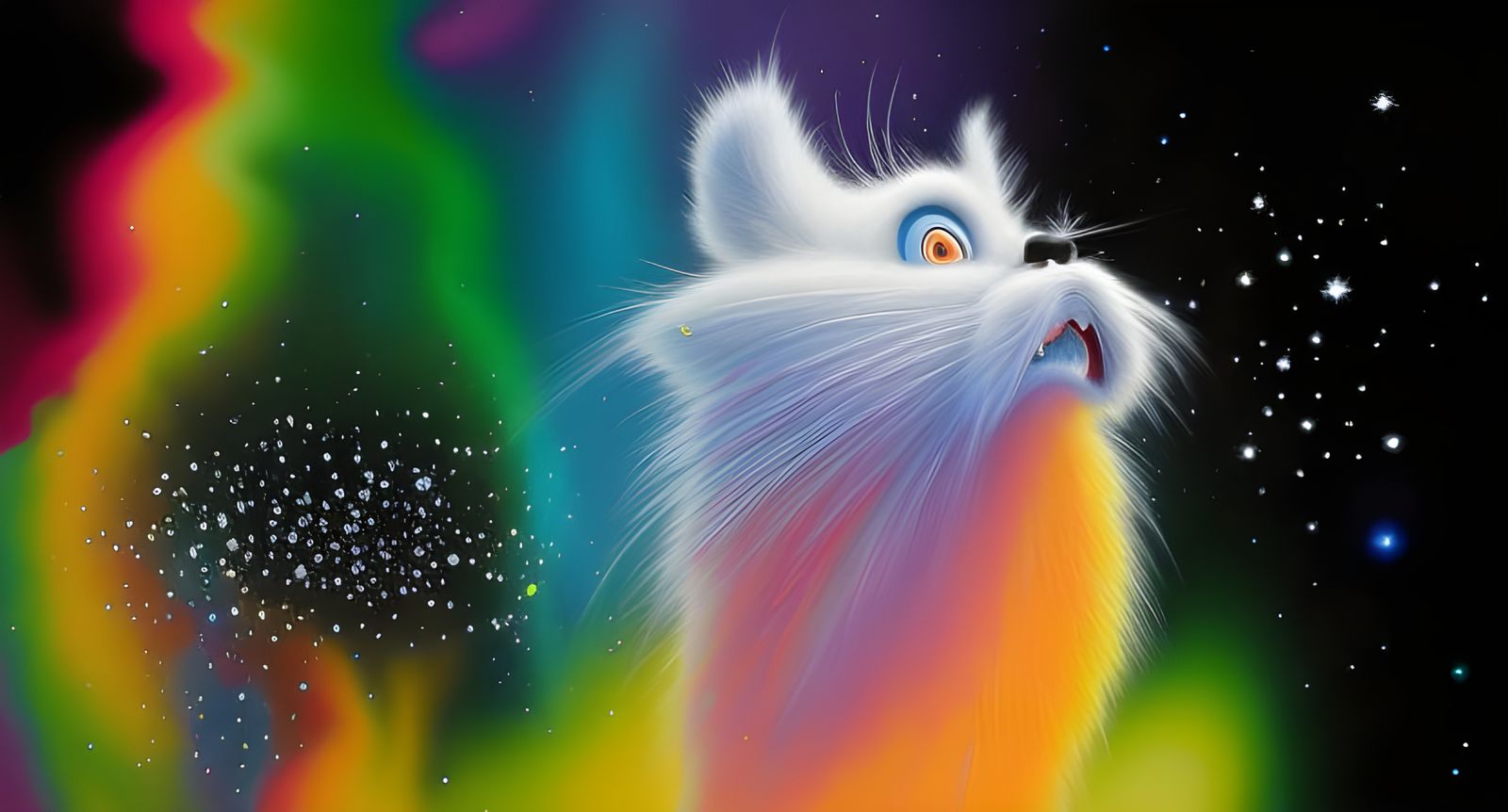 Abstract Rock Singer in Dreamy Lighting