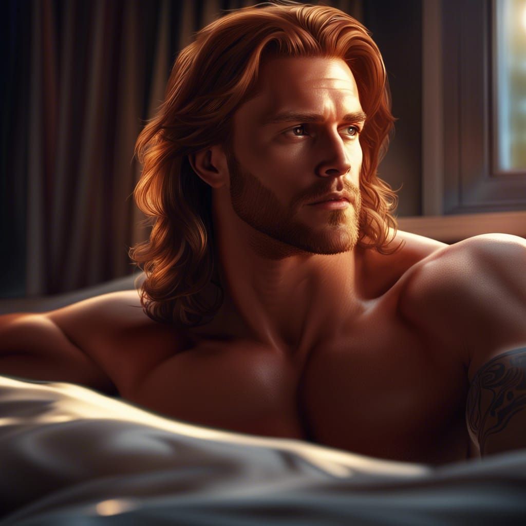 Handsome Man in Morning Light: Photorealistic 8K Rendering