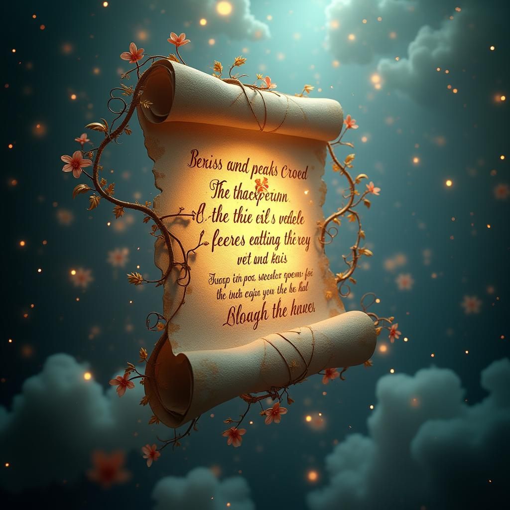 Ethereal Shakespeare Quotes in Dreamlike Setting