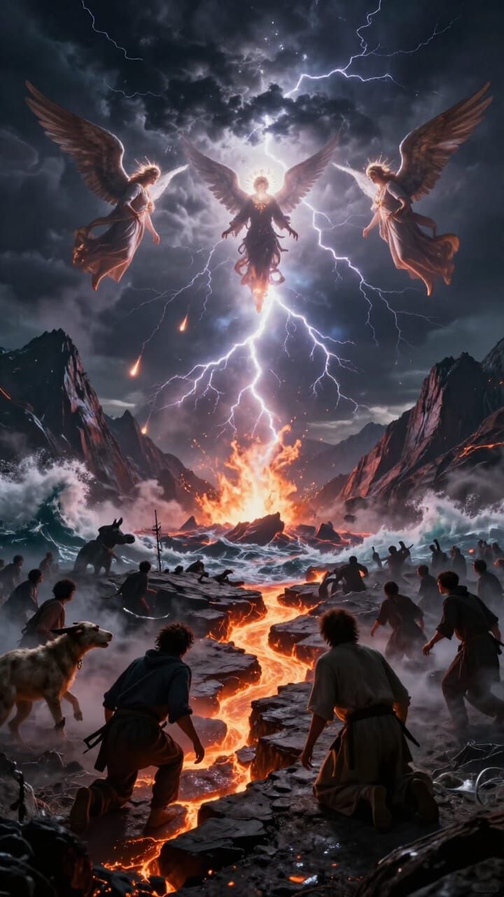 Day of Judgment Cinematic Scene with Divine Angels