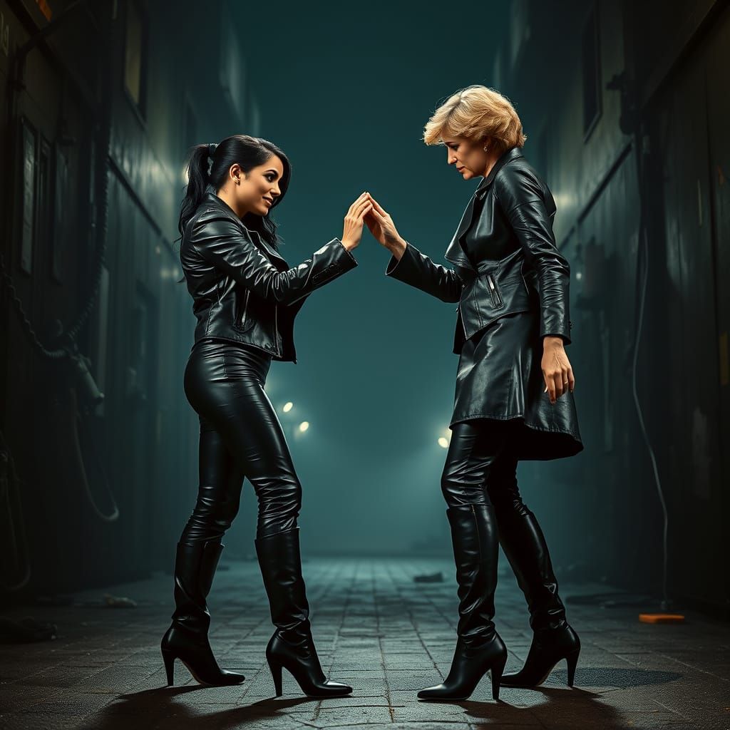 Meghan Markle and Princess Diana in Dark Urban Gunfight