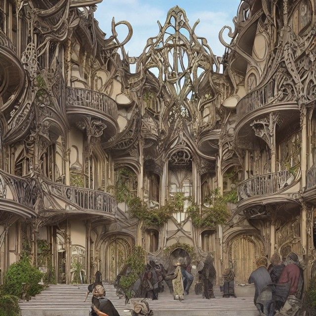 Osgiliath Summer Festival in Art Nouveau Rococo Style