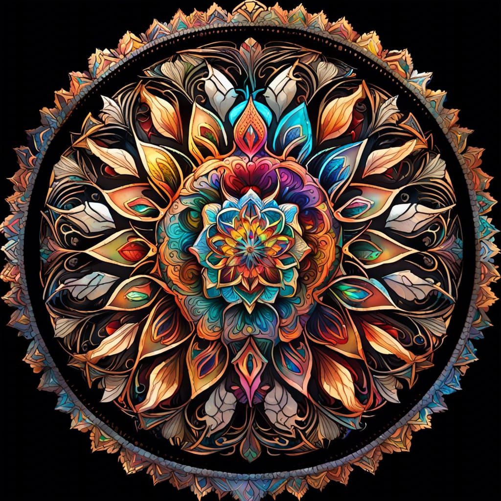 Detailed Mandalas Art: Divine Light and Harmony