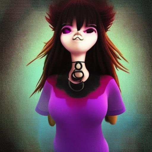 Radiant Trans Goddess Portrait in Art Nouveau Style