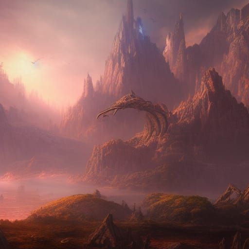 Fantastical Matte Painting of Niles in Deep Color