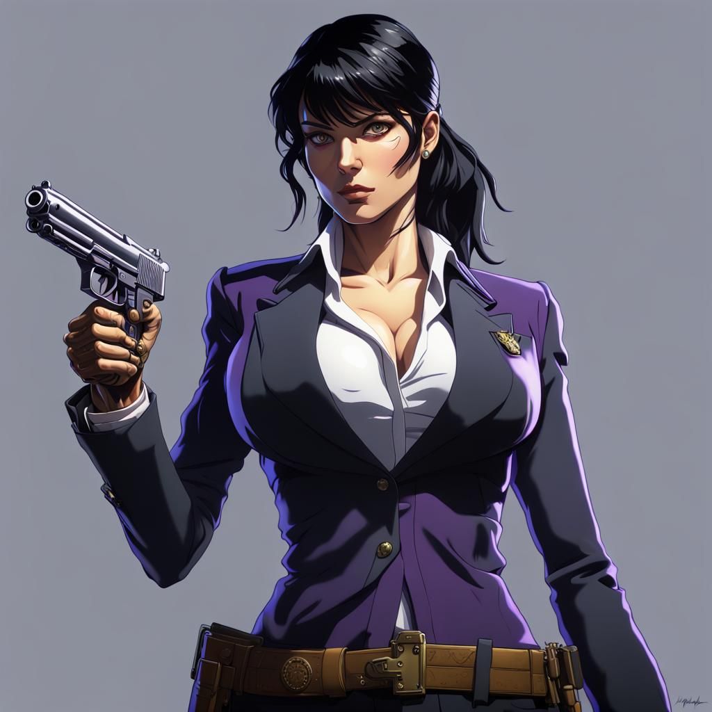 Dark Fantasy Woman with Flintlock Pistol