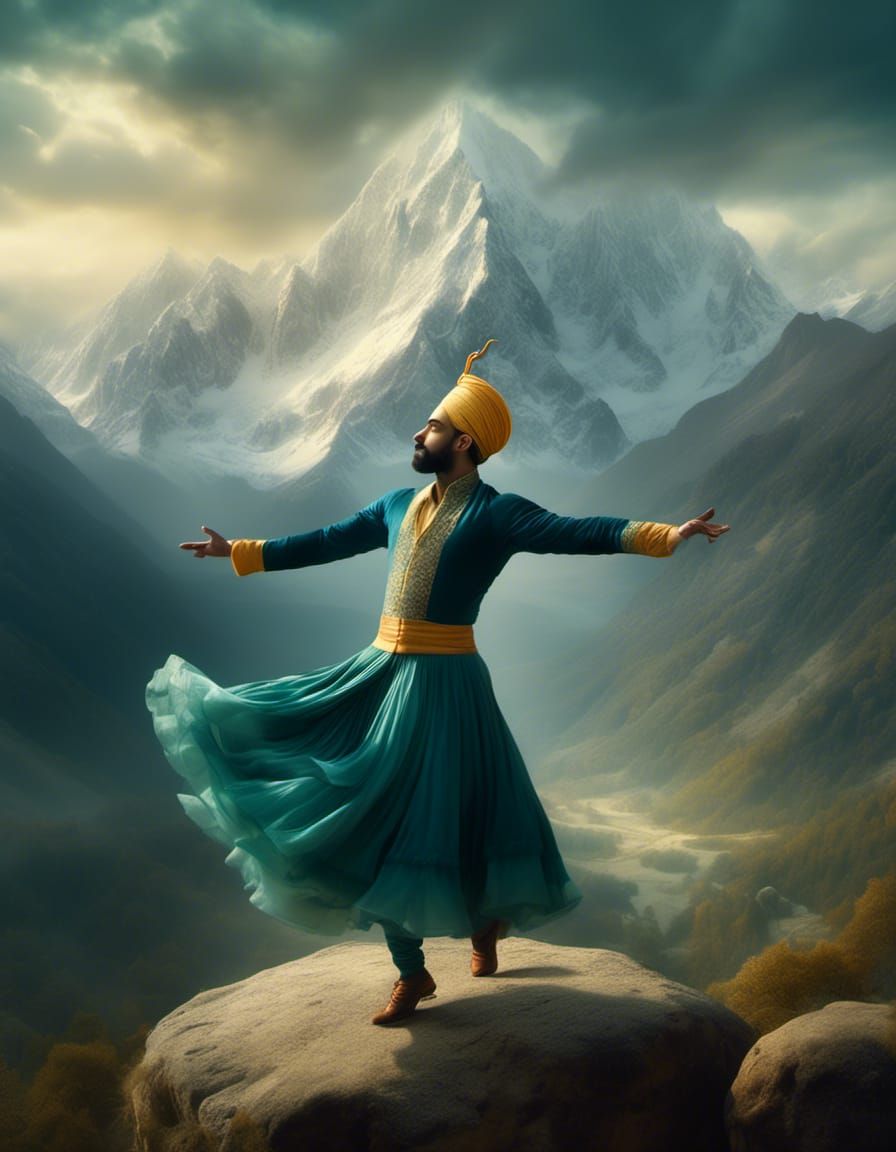 Sufi dancing in the mountains