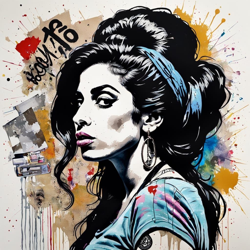 Amy Winehouse Portrayed in Vibrant Street Art