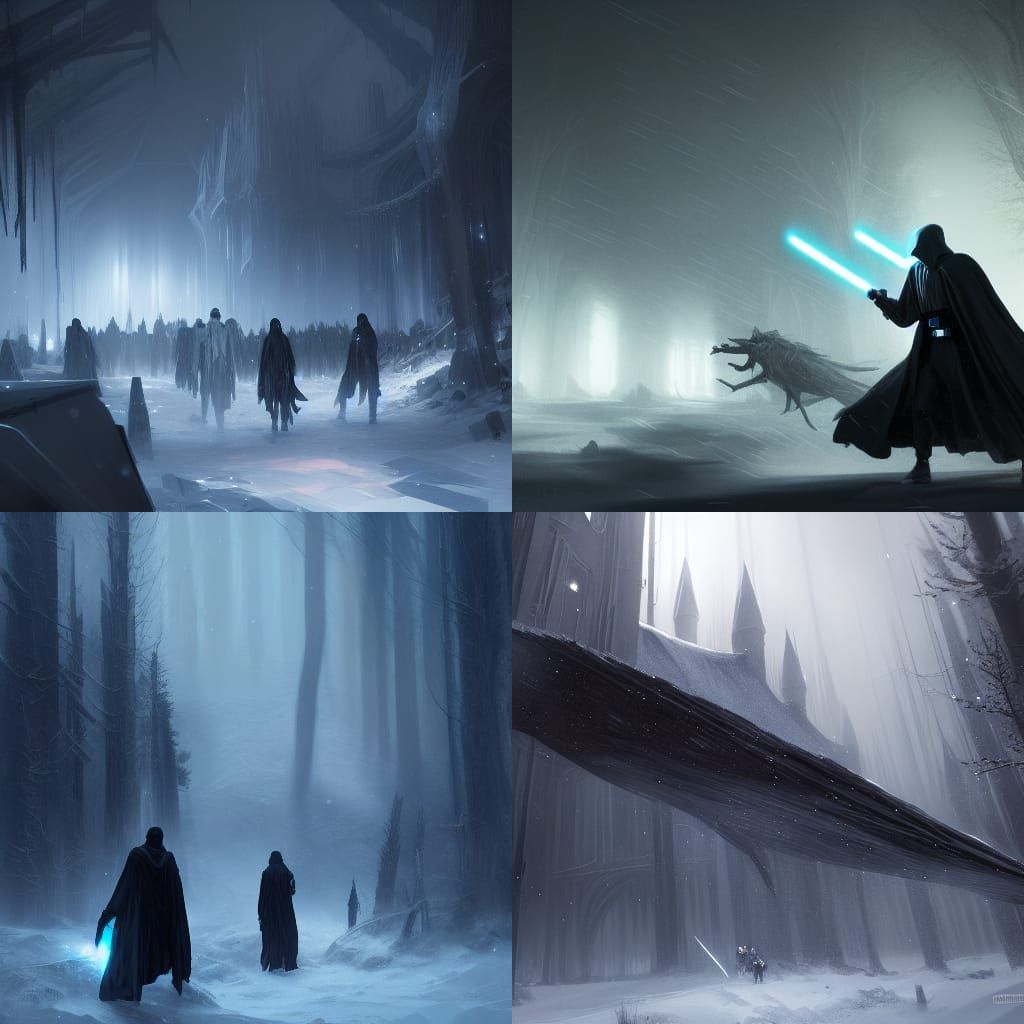 Star Wars Hogwarts Dementors in Dark Fantasy Art