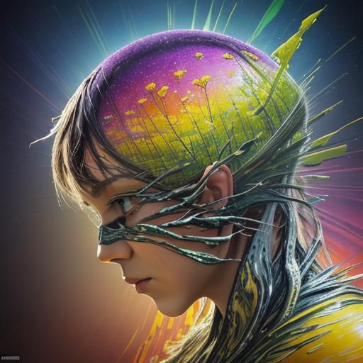 Alien Prairie: Phantasmagorical Plants in Impasto Style