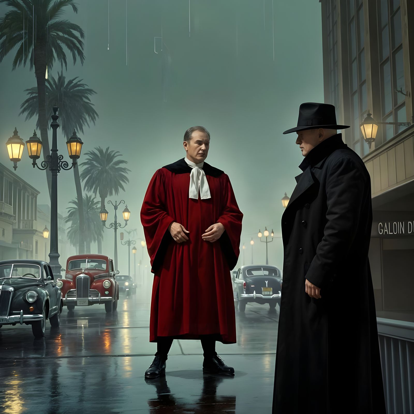 Star Trek Captain Picard as Film Noir Detective in 1940s Los...