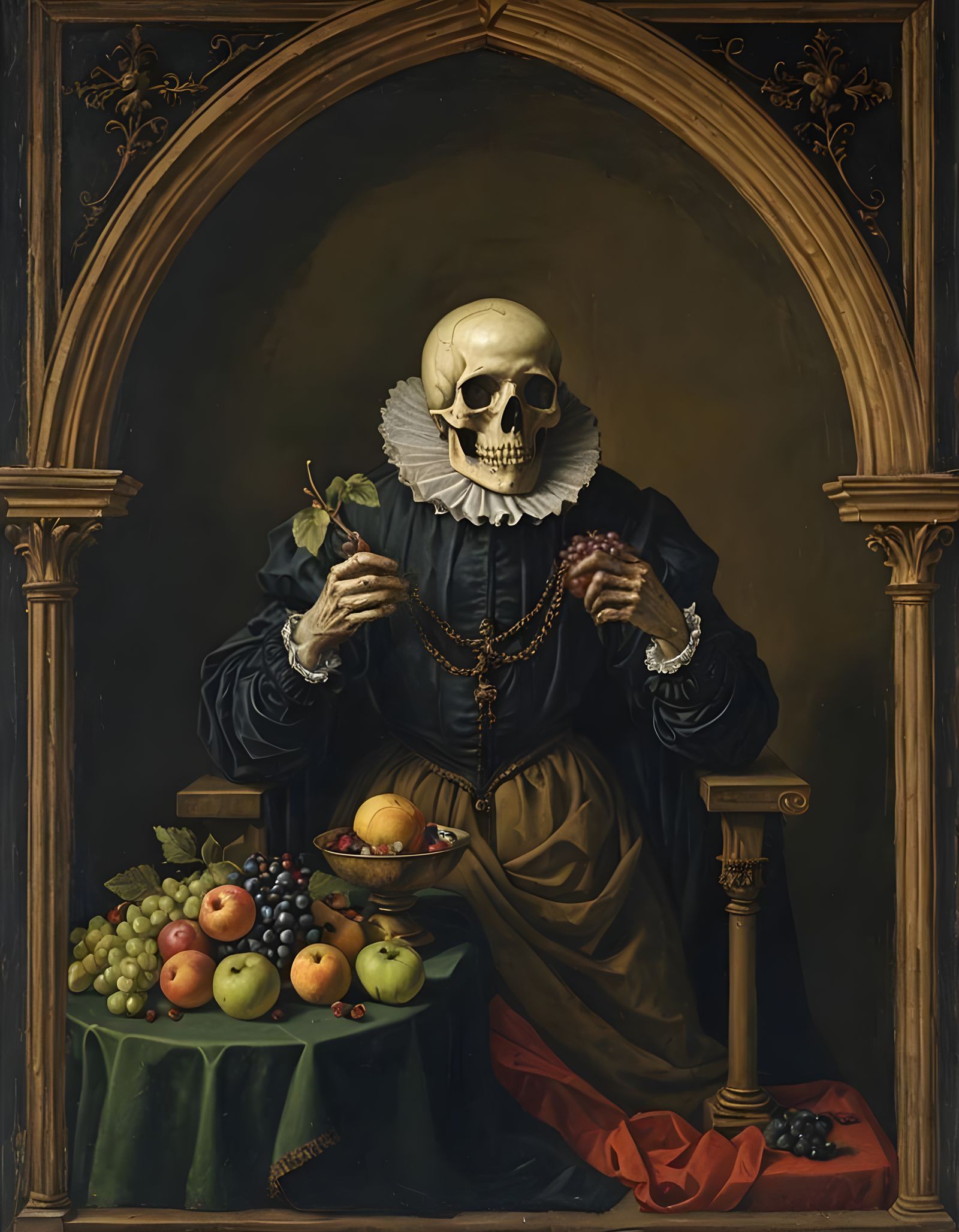 Macabre Renaissance Still Life Painting