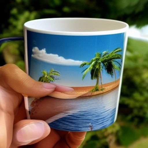 Alien Vacationing on Tropical Beach