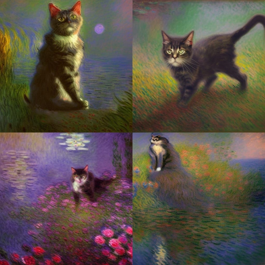 Claude monet cat