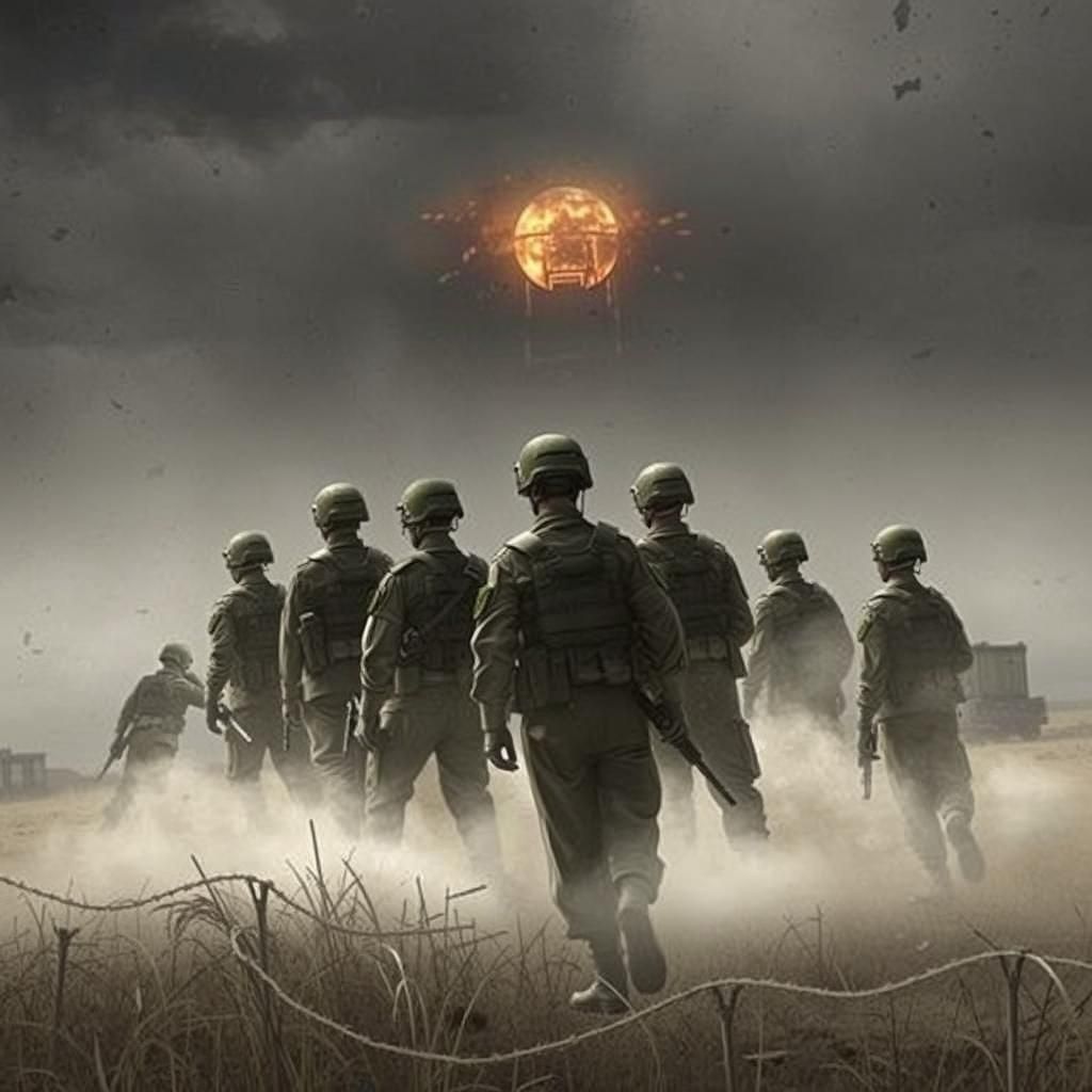 Barren Demilitarized Zone with Soldier: Cinematic Warscape