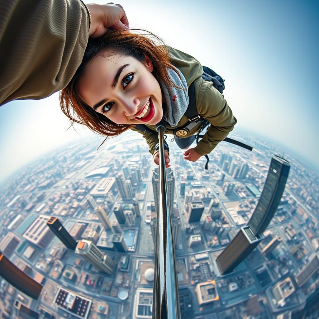 Selfie at the Top of Burj Khalifa